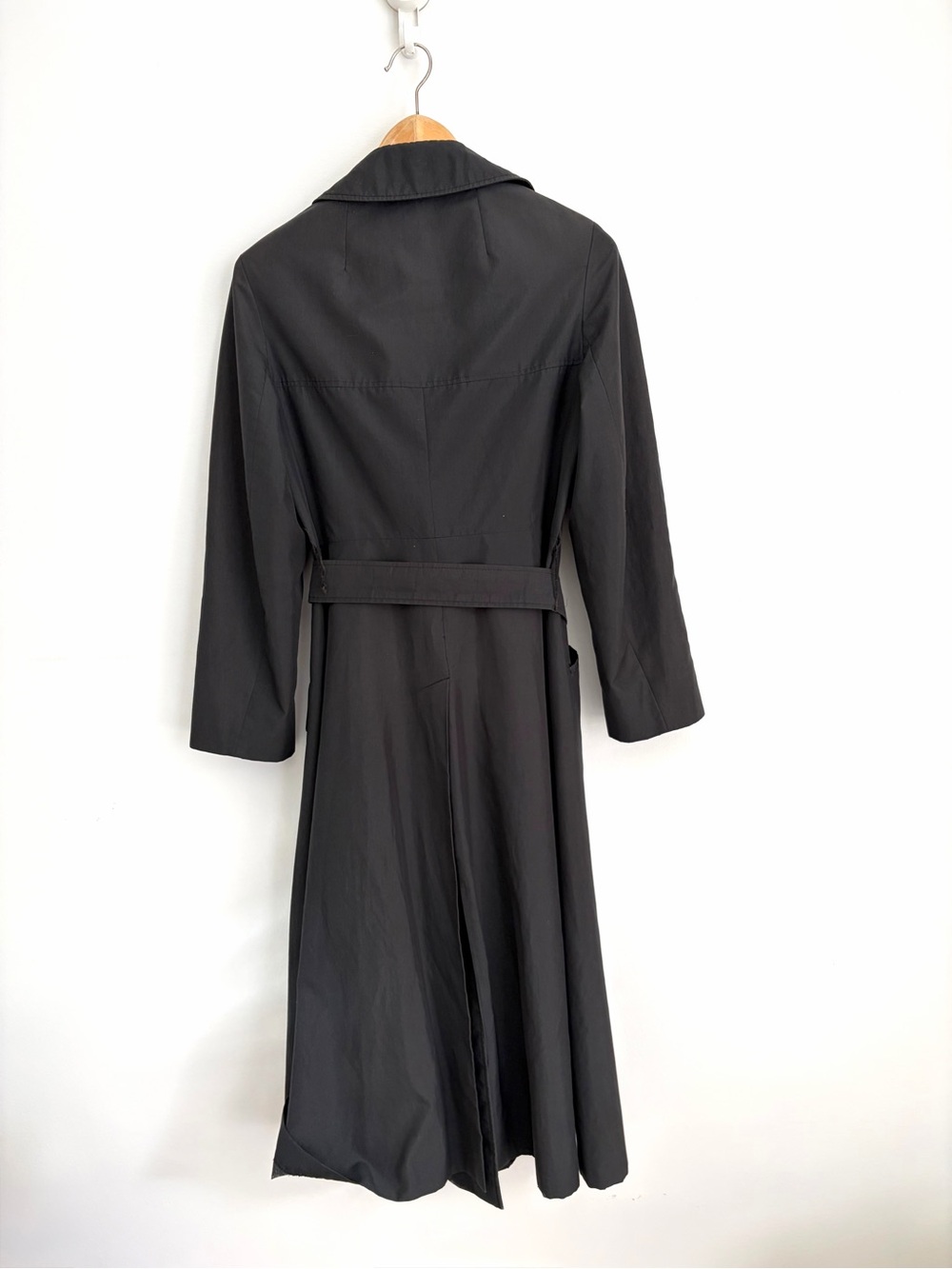 Vintage - Aquascutum Aqua 5 - Black Belted Trench Coat - Dark Academia - Size M - Picture 2 of 11